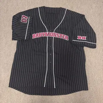 BABYMONSTER 베이스볼 셔츠 BLACK M 사이즈