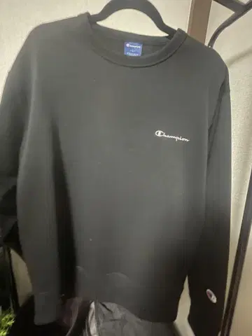 Champion 블랙 크루넥 트레이닝복