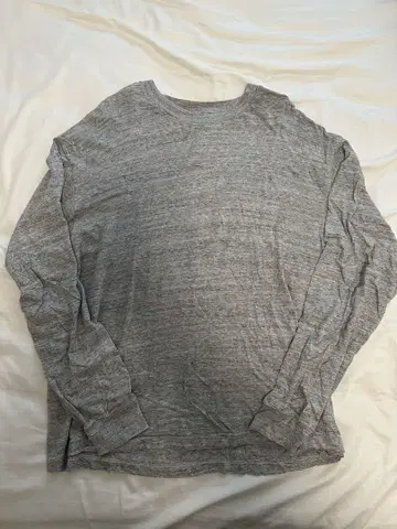 FILMELANGE 노란 뉴 린다 천축 롱 슬리브 티셔츠