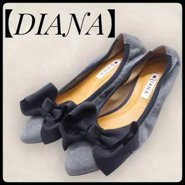 [컨디션 최상] DIANA 스웨이드 발레 슈즈 로우힐 22.5cm