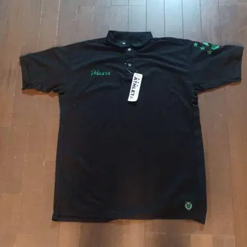 ATHLETA 블랙 피케 셔츠 O 사이즈