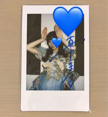마나카 마나 친필 사인 폴라로이드
