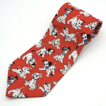 디즈니 넥타이 101마리 달마시안 구제 올 패턴 애니멀 개