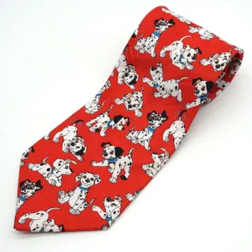 디즈니 넥타이 101마리 달마시안 구제 올 패턴 애니멀 개