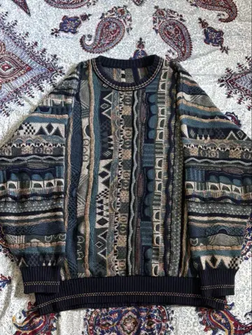 [ 레어 ] 빈티지 니트 스웨터 3D 니트 80s