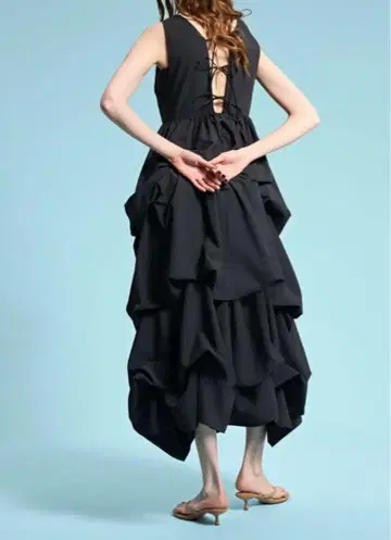 THETOE 원피스 Myrtos Frill Onepiece 블랙