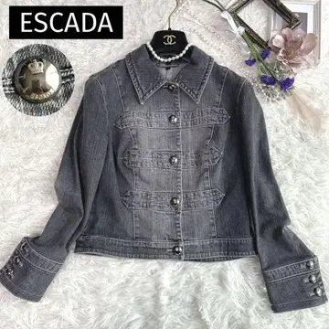 새상품급 ESCADA 에스카다 스트레치 블랙 데님 자켓