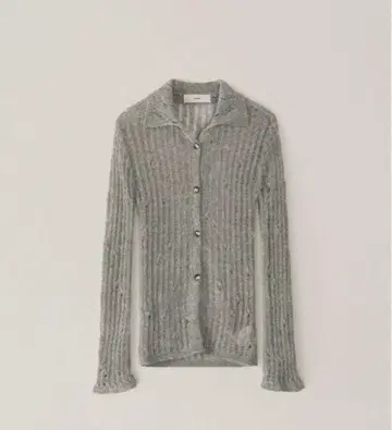 OHOTORO Feather Damage Cardigan gray