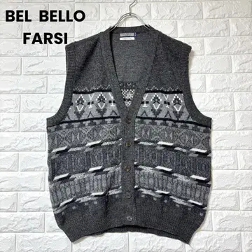 BELBELLOFARSI 베스트 니트 그레이 4L 노르딕 빅사이즈