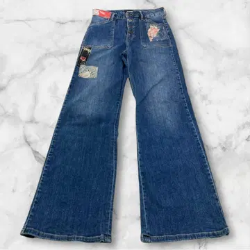 데시구알 Desigual 패치워크 여성용 와이드 레그 진