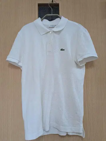 LACOSTE 화이트 피케 셔츠 36