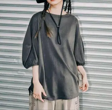 니코앤드 코튼 천축 3D 슬리브 풀오버
