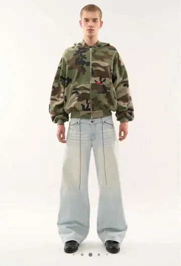 scuffers 카모플라쥬 L 사이즈 풀 집업 후드티