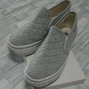 여성 통굽 슬립온 RENBEN 24.5cm 퀼팅 스니커즈