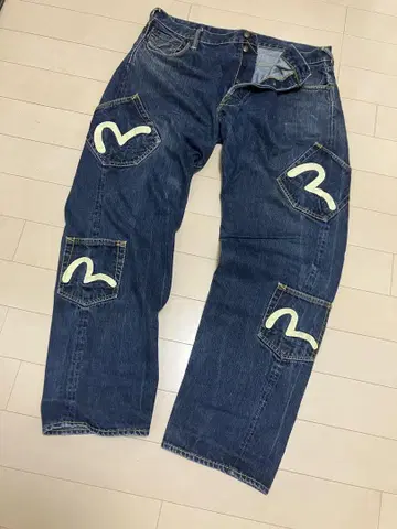 레어 빈티지 EVISU 데님 팬츠 갈매기 마크