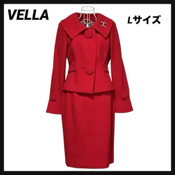 [ VELLA ] 고급 브랜드 수트 빅 칼라 빅 버튼 플레어 슬리브