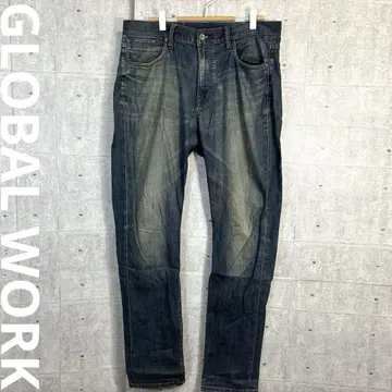 1659 GLOBAL WORK 다크 블루 스트레이트 데님 L