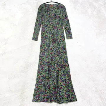 새상품급 미쏘니 최고급 오렌지 택 실크 맥시 길이 원피스