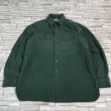 L.L.Bean 샤모아크로스 헤비 워크 셔츠 그린 L