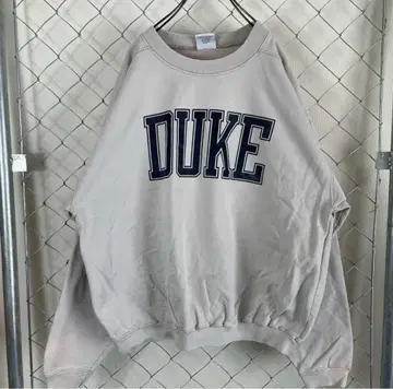 [ XL ] 빈티지 맨투맨 칼리지 로고 DUKE 빅 로고 그레이
