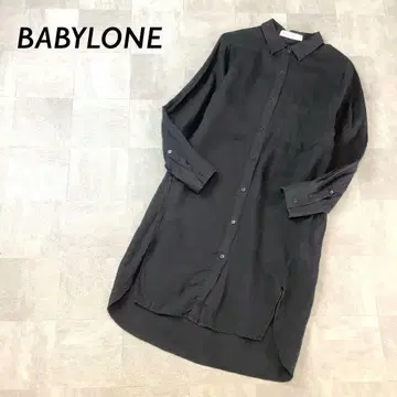 [ 상쾌한 린넨 100% ] BABYLONE 린넨 셔츠 원피스 블랙