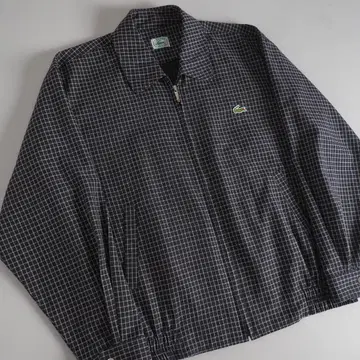 라코스테 블루종 스윙탑 체크 무늬 차콜 그레이 새상품급