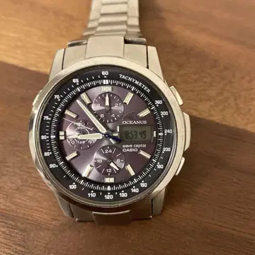[ 작동품 ] CASIO OCEANUS 크로노그래프 손목시계 솔라 티타늄