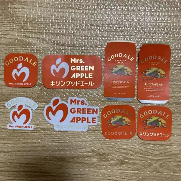 굿에일 x Mrs.GREEN APPLE 오리지널 스티커 8장 세트