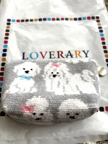 러브러리 페이러 복슬복슬 강아지 보트형 파우치 S