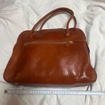 cotone 브라운 가죽 토트백
