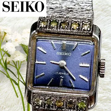 가동 세이코 SEIKO 스퀘어 스톤 베젤 자동 와인딩 21