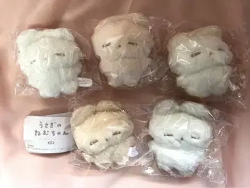 [새상품] 토끼 네무짱 쁘띠 마스코트 봉제 인형 전 5종 풀컴프 세트
