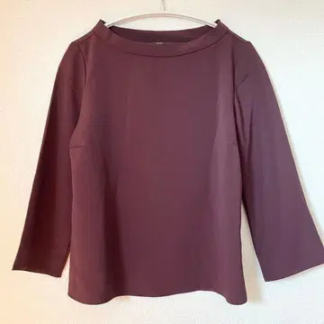 UNIQLO 유니클로 블라우스 브라운 다크 브라운 보라색 퍼플 S