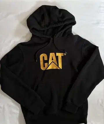 CAT 캐터필러 후드티 M 블랙 속기모