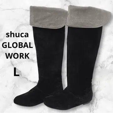 shuca GLOBAL WORK 니하이 부츠 블랙 인힐 L