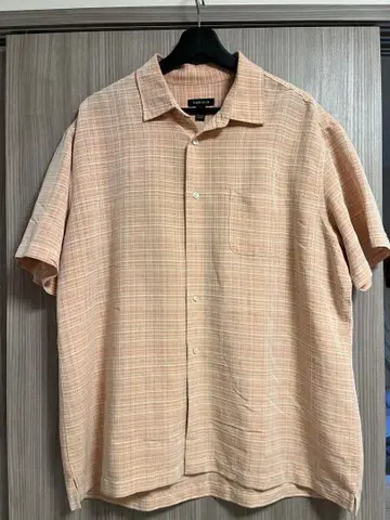 Van Heusen 반팔 셔츠 L/16-16.5 오렌지 계열