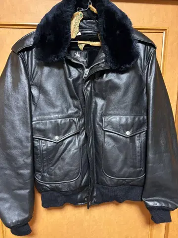 올 가죽 플라이트 자켓