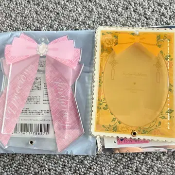 FUKUYA 루루 리본 화려한 로리타 리본 트위드 체크 아크릴 프레임