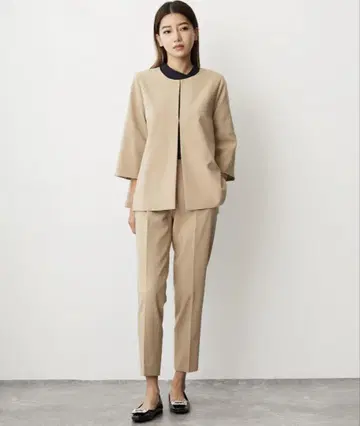 베이지 셋업 팬츠 M