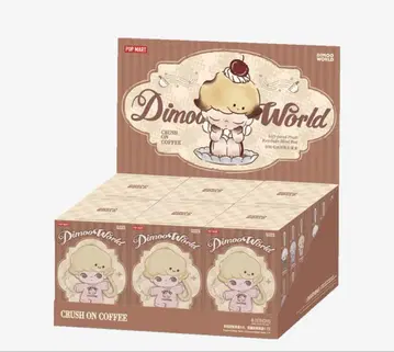 DIMOO Crush on Coffee 봉제 인형 키체인 (2 박스)