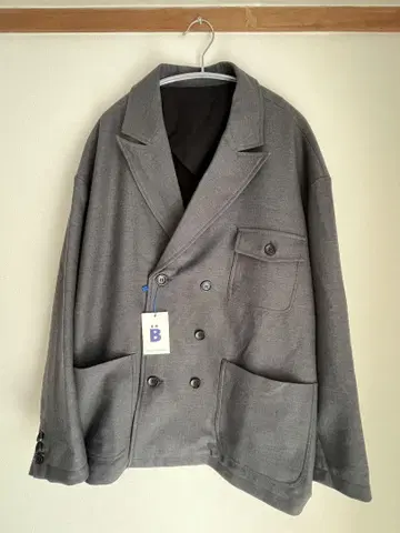 evistub 그레이 더블 브레스트 자켓