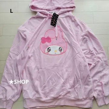 산리오 에모큥 우루우루 마이멜로디 후드티 맨투맨 L