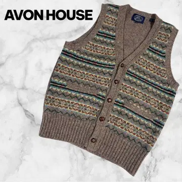 avon house 모 100% 울 싸개 버튼 페어아일