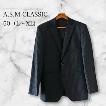 새상품급 A.S.M 자켓 50 네이비 스트라이프 비즈니스