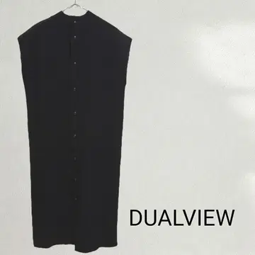 DUAL VIEW 롱 원피스 니트 블랙 고급 새상품급 42