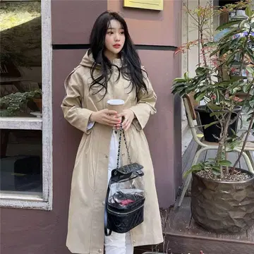 심플 성인 여성 코트 가을/겨울에 최적 무릎 기장 데이트 평소 사용에