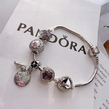 판도라 실버 팔찌 플라워 참 포함