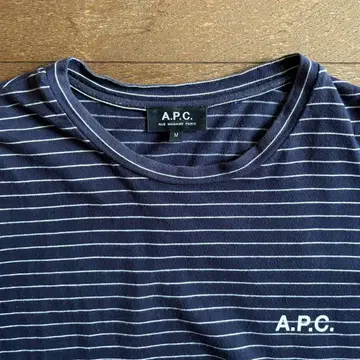 A.P.C. 스트라이프 티셔츠 M 사이즈 네이비