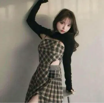 andmary belle 체크 드레스