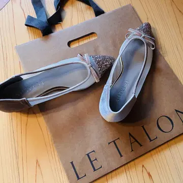 LE TALON 글리터 플랫슈즈 24cm